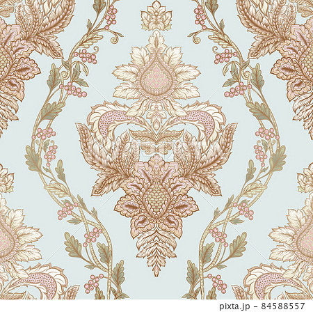 Classical luxury old fashioned damask ornament, royal victorian floral baroque. 84588557
