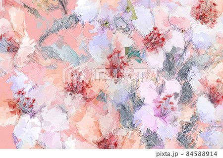 Beautiful oil painting flower illustration Beautiful oil painting flower illustration 84588914