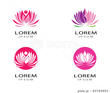Lotus symbol vector icon 84589804