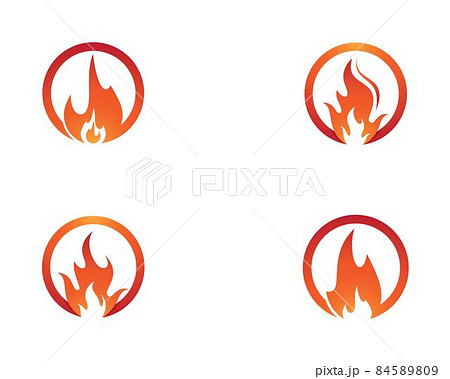Fire symbol vector icon 84589809