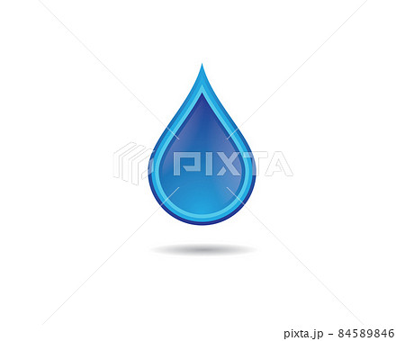 Water drop vector icon 84589846