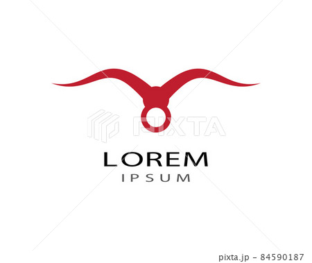 Bull head vector icon 84590187