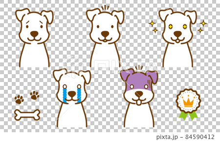 かわいい犬のポーズセット02 茶色 かわいい犬のポーズセット02 茶色 84590412