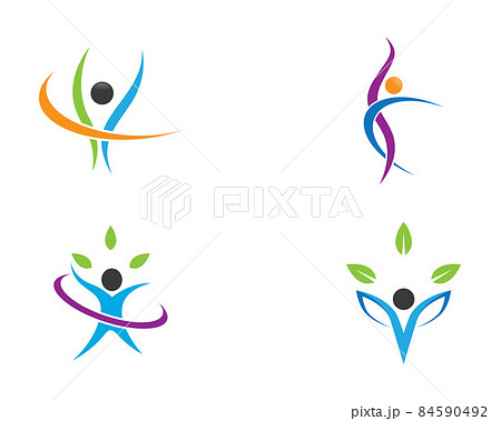 Wellness logo template vector icon Wellness logo template vector icon 84590492
