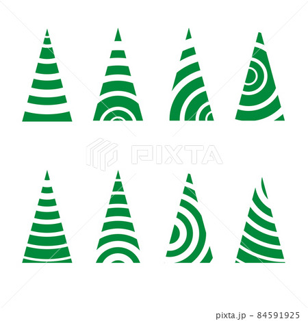 tree set of abstract geometric christmas treesのイラスト素材 [84591925] - PIXTA