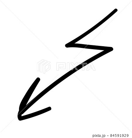 black zigzag arrow doodle. Lightning Bolt Icon handdrawn vector illustration black zigzag arrow doodle. Lightning Bolt Icon handdrawn vector illustration 84591929