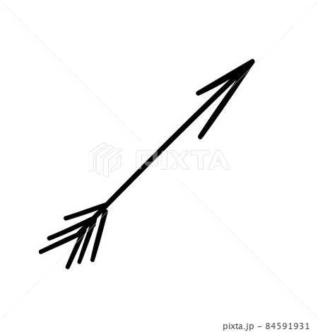 black direct arrow. doodle vector element. black direct arrow. doodle vector element. 84591931