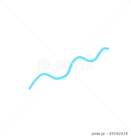 blue wave, curved doodle line. vector illustration decoration 84592028