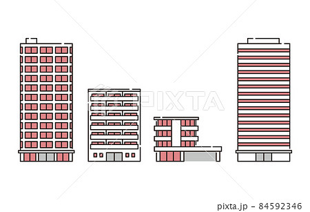 マンションイラストセット 84592346