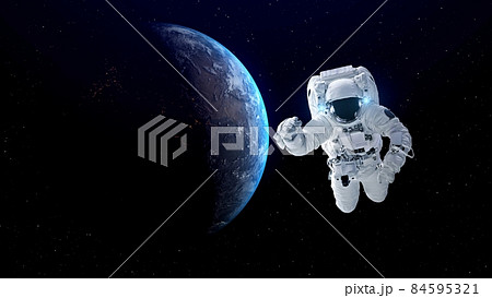 Astronaut spaceman do spacewalk while working for spaceflight mission Astronaut spaceman do spacewalk while working for spaceflight mission 84595321