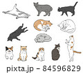 ねこ　イラストセット 84596829