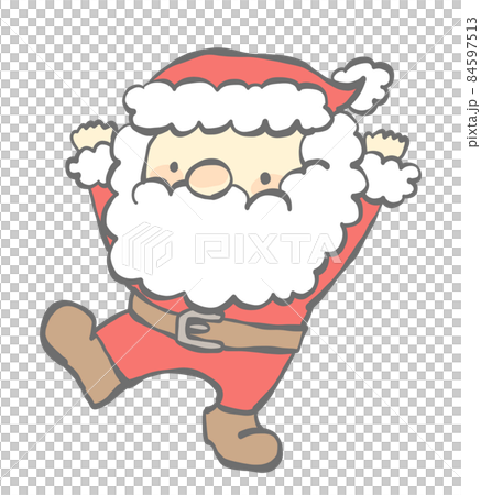 在萬歲歡喜的聖誕老人的可愛變形圖 84597513