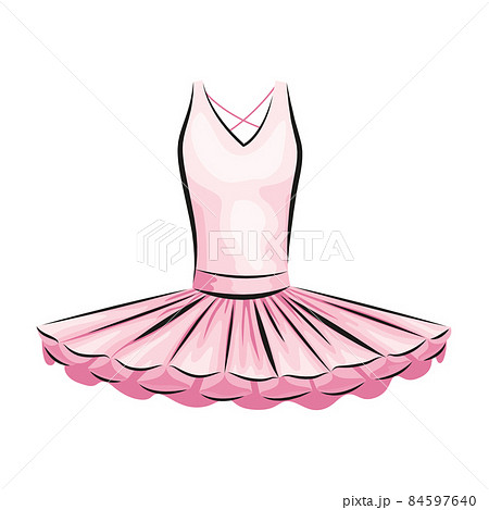 Ballet Accessorie Pink Ballet Dress Or Tutu のイラスト素材