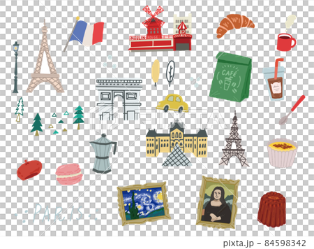 Illustration of Paris, France (Eiffel Tower, Arc de Triomphe, Fashion, Museum, Cute, Fashionable, Handwritten) Illustration of Paris, France (Eiffel Tower, Arc de Triomphe, Fashion, Museum, Cute, Fashionable, Handwritten) 84598342