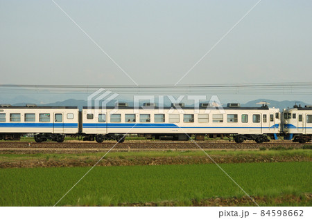 北陸本線　美川ー加賀笠間　JR西日本　475系　A11編成（金沢）　①　クハ455-56　海側 84598662