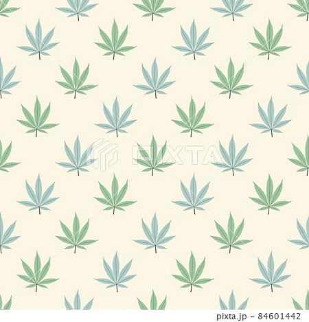 Seamless marijuana background with geometric leaves pattern 84601442