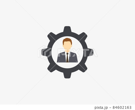 Human resources, manager icon. Vector illustration. Flat design. 84602163