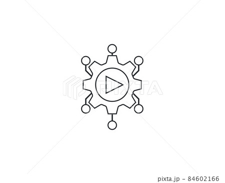 Workflow, automation, processing icon. Vector illustration. Flat design. 84602166
