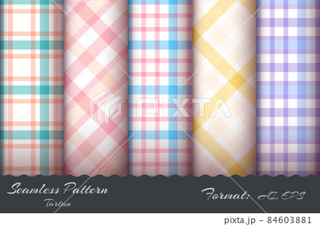 Set seamless pattern retro tartan Set seamless pattern retro tartan 84603881