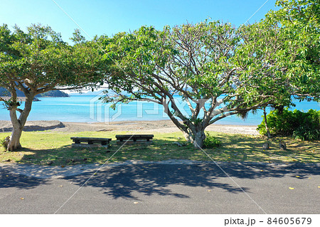 奄美の加計呂麻島の諸鈍の浜辺の空撮 奄美の加計呂麻島の諸鈍の浜辺の空撮 84605679