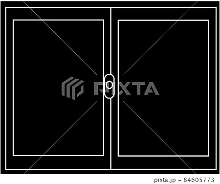 黒い窓のシルエット 84605773