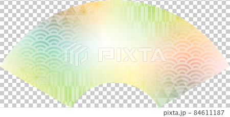 Three-color fluffy pattern fan-shaped background Three-color fluffy pattern fan-shaped background 84611187