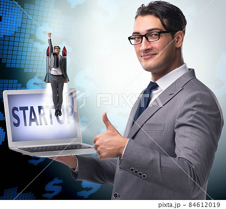 Businessman in start up business concept Businessman in start up business concept 84612019
