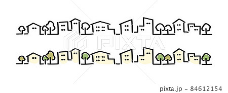 住宅街のライン セット 84612154