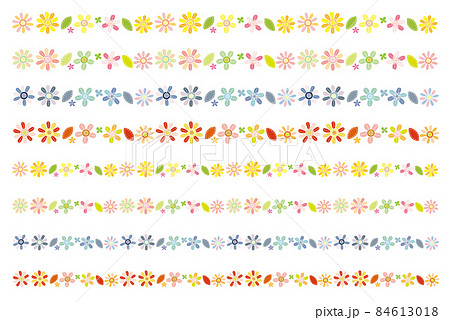 花のラインセット 春夏秋冬 色セット 84613018