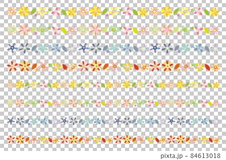 花のラインセット 春夏秋冬 色セット 84613018
