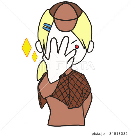 厨二病のポーズをとる若い探偵(女3) 厨二病のポーズをとる若い探偵(女3) 84613082