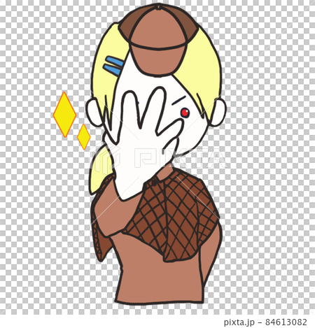 厨二病のポーズをとる若い探偵(女3) 厨二病のポーズをとる若い探偵(女3) 84613082