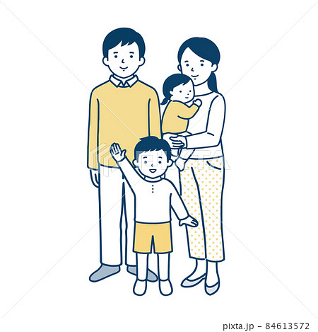 4人家族のイラスト 84613572