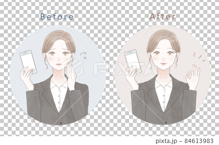 一組帶智能手機的西裝女性 一組帶智能手機的西裝女性 84613983