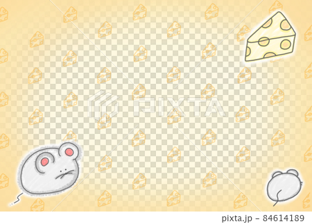Cheese and mouse wallpaper - Stock Illustration [84614189] - PIXTA