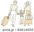 家族旅行に行くファミリーイラスト 84614608