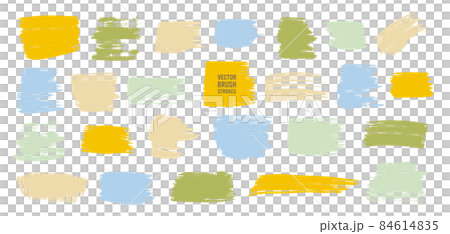 Hand-painted colorful paintbrush stroke set Hand-painted colorful paintbrush stroke set 84614835