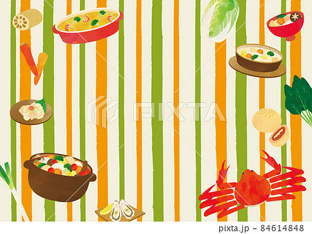 冬グルメ　水彩風タッチイラスト 84614848