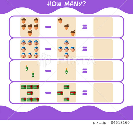 How many cartoon christmas. Counting game. Educational game for pre shool years kids and toddlers How many cartoon christmas. Counting game. Educational game for pre shool years kids and toddlers 84618160
