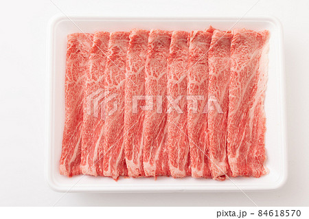 牛肩ロースすき焼き肉 (国産黒毛和牛) 牛肩ロースすき焼き肉 (国産黒毛和牛) 84618570