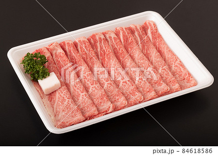 牛肩ロースすき焼き肉 (国産黒毛和牛) 牛肩ロースすき焼き肉 (国産黒毛和牛) 84618586