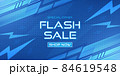 Flash sale banner. Abstract blue technology background 84619548