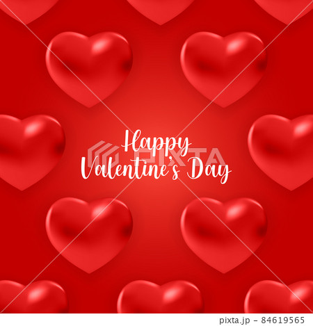 Valentine s Day Greeting Background Design. Template for advertising, web, social media and fashion ads. Horizontal poster, flyer, greeting card, header for website Vector Illustration 84619565
