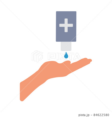 Sanitizer With Hand Icon Sanitizer With Hand Icon 84622580