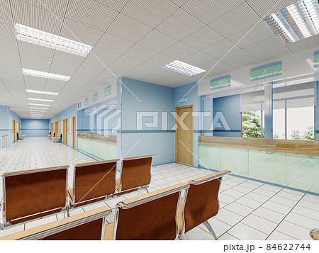 Pharmacy and registration office for admitting patients in the hospital. 84622744