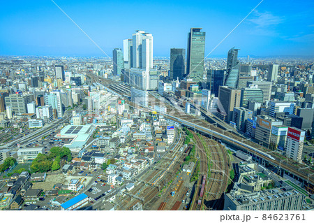 名古屋市　グローバルゲートより名古屋駅方面の俯瞰 84623761