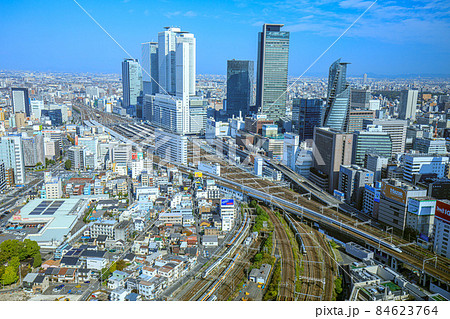 名古屋市　グローバルゲートより名古屋駅方面の俯瞰 84623764