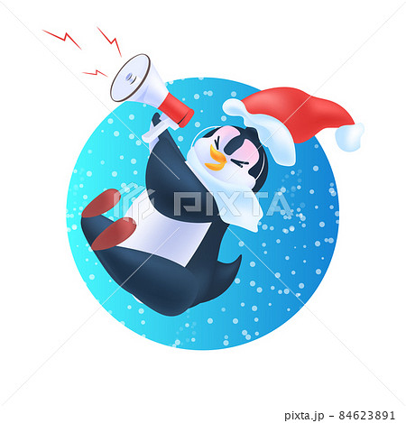 cute penguin using loudspeaker sale poster holiday shopping announcement concept full length cute penguin using loudspeaker sale poster holiday shopping announcement concept full length 84623891