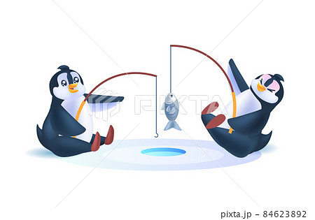cute penguins using rods antarctic birds fishing together full length horizontal cute penguins using rods antarctic birds fishing together full length horizontal 84623892