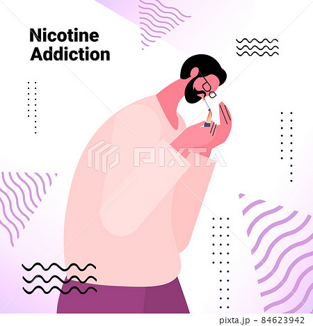 man smoking cigarette bad habits unhealthy lifestyle nicotine addiction concept portrait 84623942